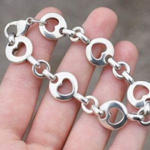 TIFFANY SILVER HEART LINK BRACELET 925